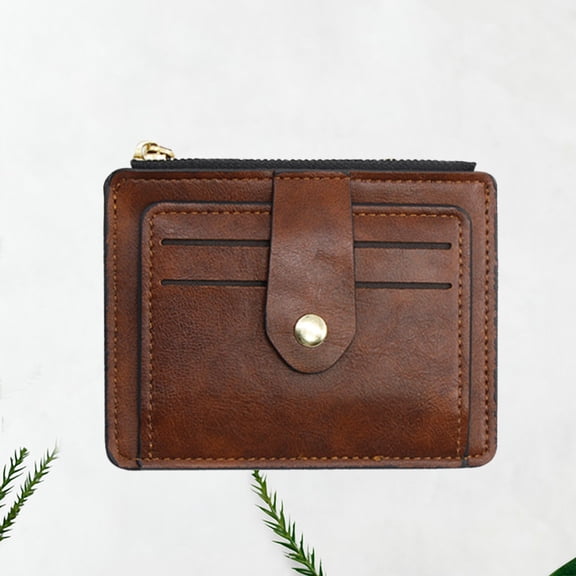 GAXIRE PU Brown Wallet with Multi-Card Storage, Slim Design for Daily Use, and Stylish Accessory