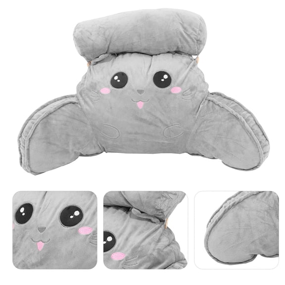 GAXIRE Grey Backrest Support Pillow for Couch, Lumbar Back Cushion, Comfortable 1 Piece