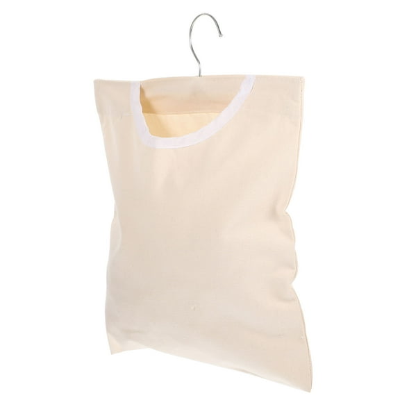 GAXIRE Beige Clothespin Bag with 360 Rotating Hook, Portable Hanging Storage Pouch for Laundry, Home Organization