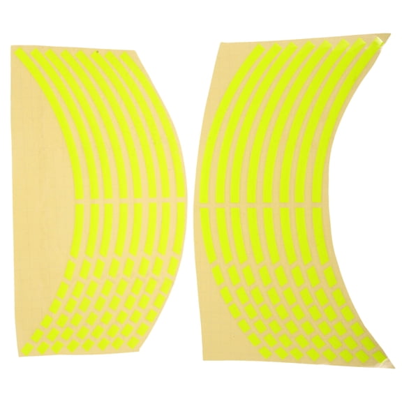 GAXIRE 1Pcs Reflective Wheel Stickers for Car and Motorcycle Safety Warning Fluorescent Yellow