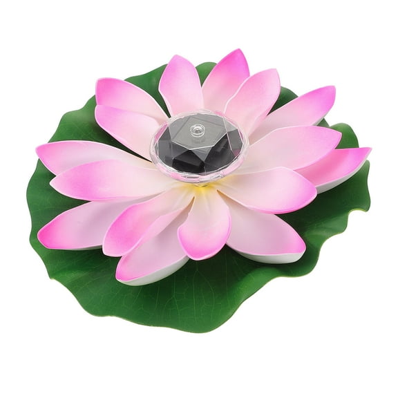 GAXIRE Solar Lotus Flower for Pond Acrylic 1Pack 11In
