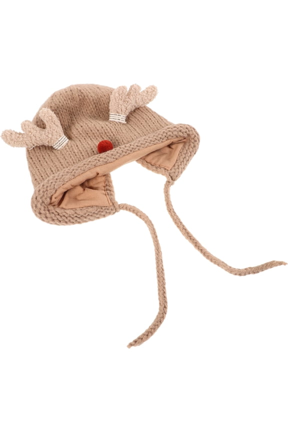 Toddler Reindeer Antler Hat Christmas Holiday Infant Soft Warm Winter .3x7.5x0.2in
