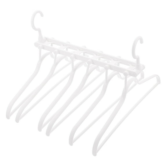 GAXIRE 1Pcs White Plastic Foldable Clothes Rack for Home Use Space Saving Hanger