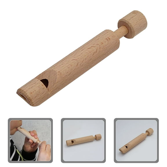 GAXIRE 1Pcs Wooden Fipple Flute Light Brown 2x0.79x4.7in for Kids Musical Instrument Starter