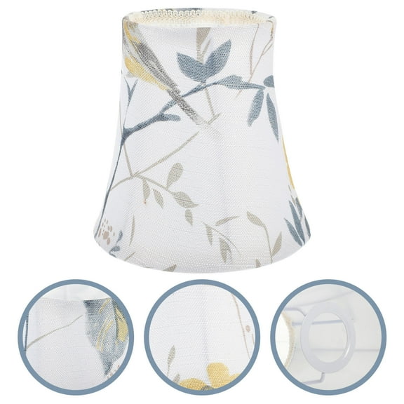 GAXIRE Floral Lampshade for Bedside Table Lamp, 11.8 x 7.9 x 3.9 Inches, Elegant Home Decor Lighting Accessory