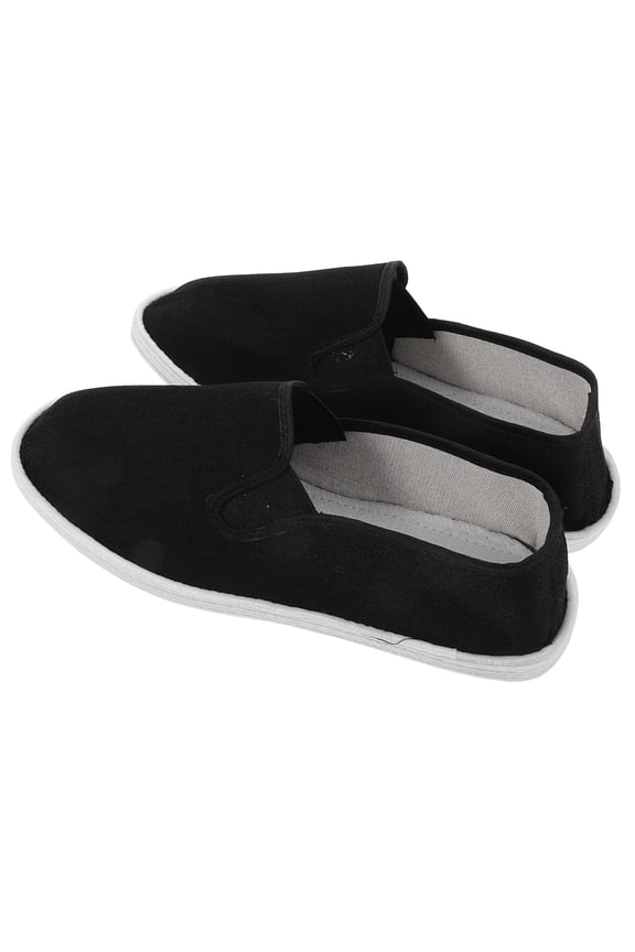 1Set Black Chinese Traditional Cloth Shoes Men Comfortable Breathable Kung Fu Taichi Training Shoes