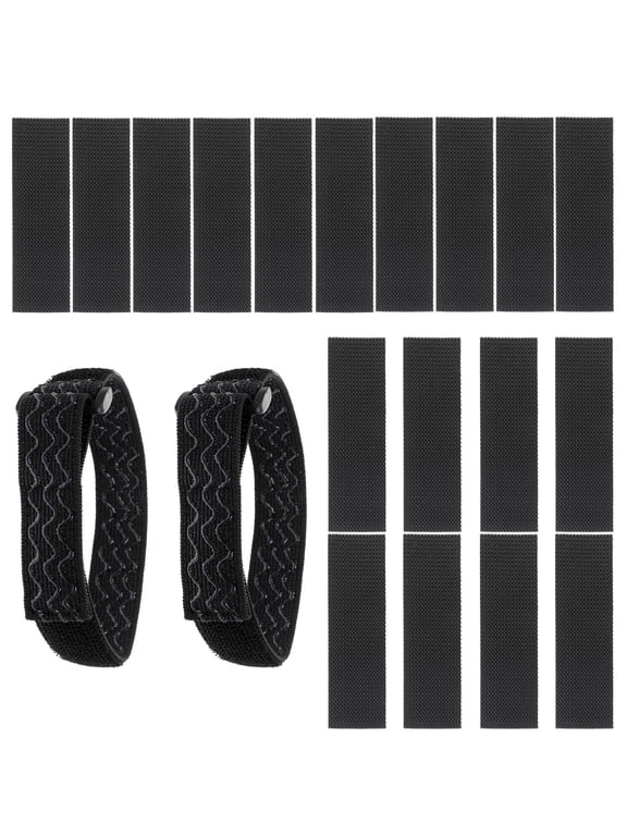 Adjustable Boots Fix Strap Black Polyester Waterproof Durable for Boots 1Set