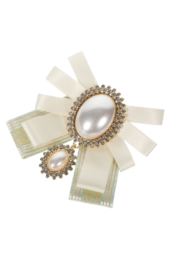 Rhinestone Bow Tie Brooch Set, Elegant Cloth Accessory for Men and Women, Stylish Formal Wear Jewelry