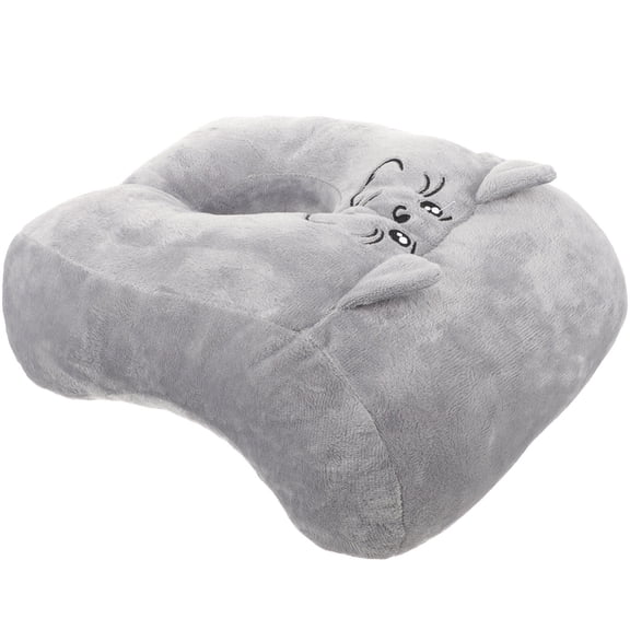 GAXIRE Cat Face Shape Grey Nap Pillow for Students and Office Workers, Comfortable Rest Pillow for Office and Home Use