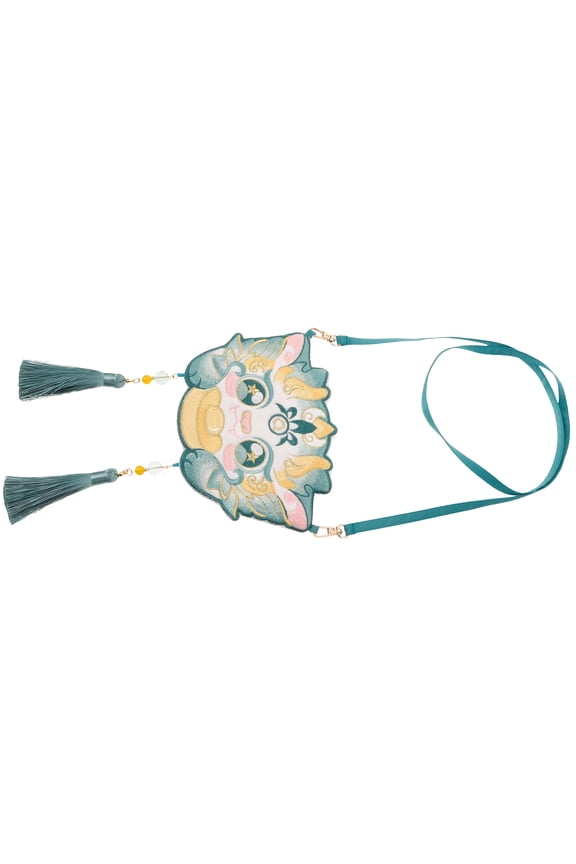 Lightweight Sky Embroidered Dragon Crossbody Purse Bag, Polyester Shoulder Handbag for Women