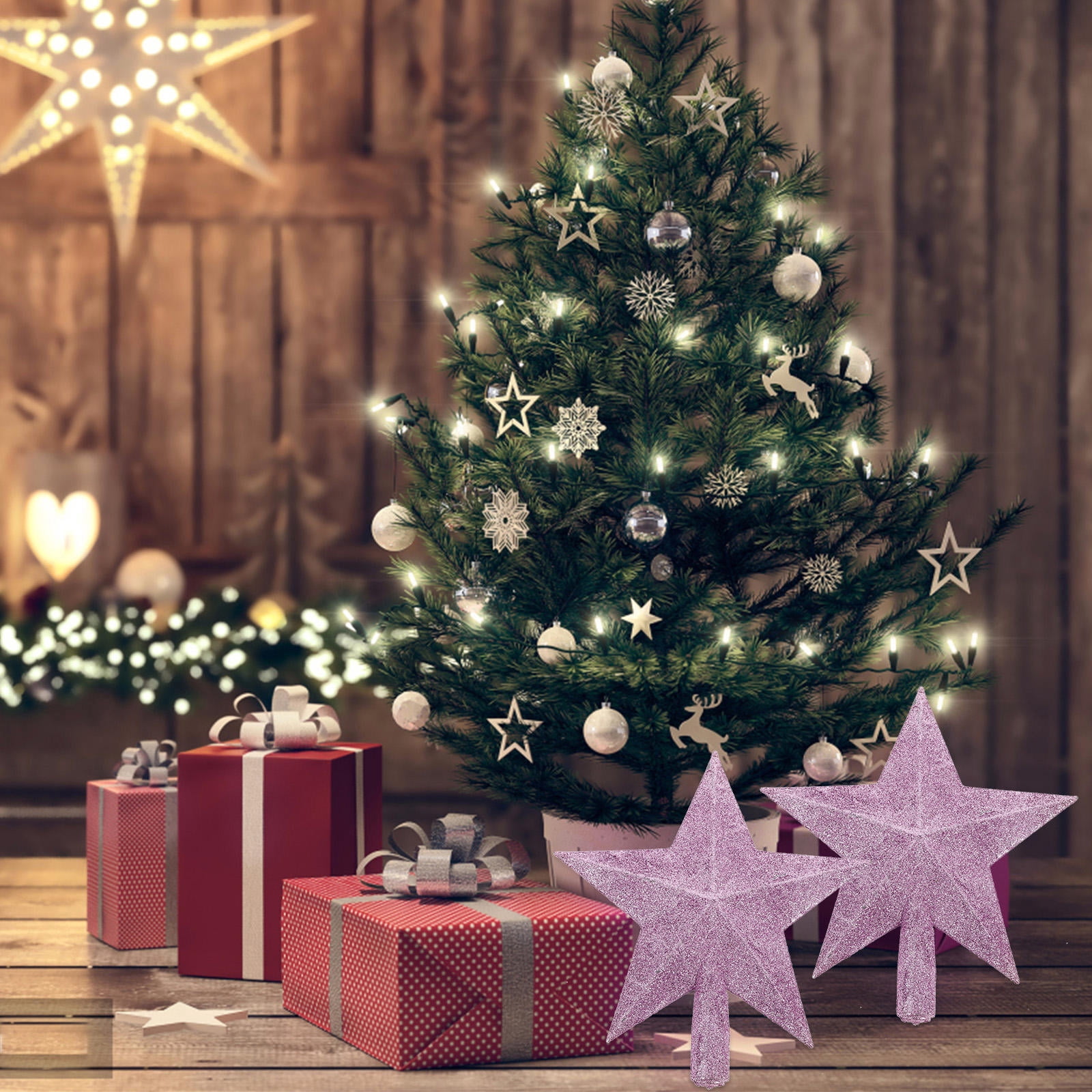 GAXIRE Tree Star Decoration Made of Plastic Material