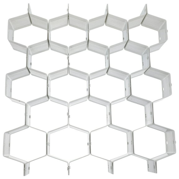 GAXIRE 1Set Diy Grid Grey ABS Drawer Dividers for Home Storage 14.6x13.8x2.6in