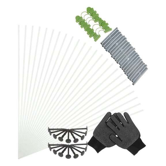 GAXIRE 1Set Greenhouse Hoops Set with Insulation Clips and Support Rods for Bird Protection and Garden Tunnel Frame