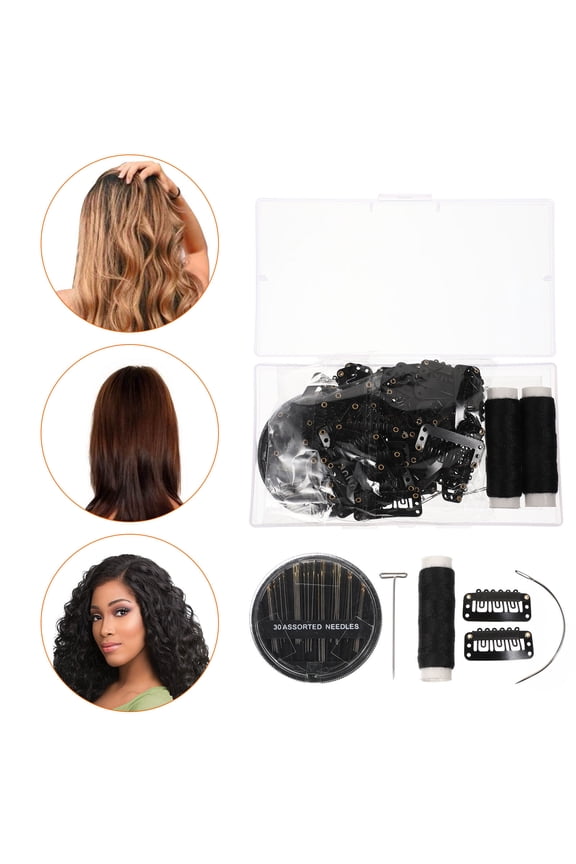 1 Set Hair Accessories for Women T Pin C Needles in Black for Holding Wigs