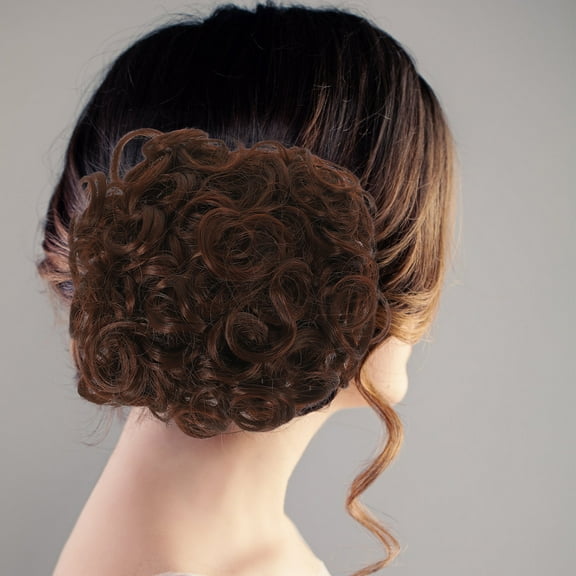 GAXIRE Women Hair Buns Hair Piece Brown High Temperature Silk 1Pcs for Fullness and Lift