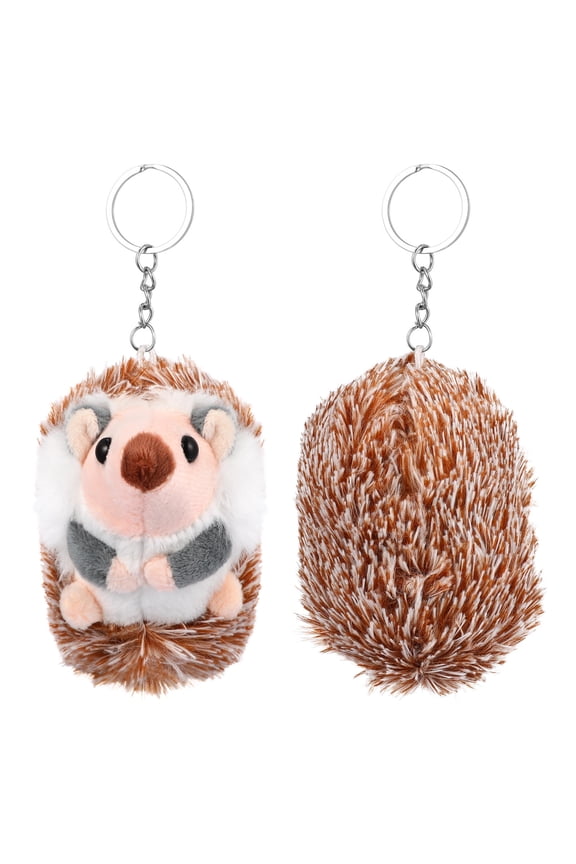 1Set Metal Hedgehog Keychain with Round Ring for Car Keys and Backpacks