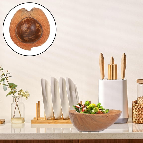 GAXIRE Coconut Shell Bowl in Assorted Colors, 1-Piece Dessert and Serving Dish for Kitchen Use
