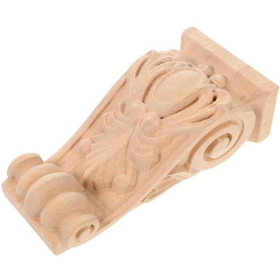 GAXIRE Rustic Carved Wood Corbel Decorative Wooden Corbel with Smooth Texture for Home Decor and Furniture