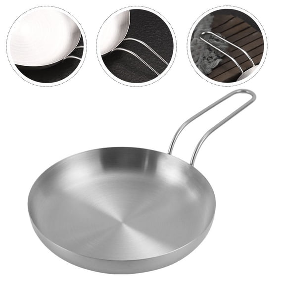 GAXIRE Stainless Steel Steak Plate Set 12.2x7.1x1.2in Easy to Clean for Birthday and Everyday Use