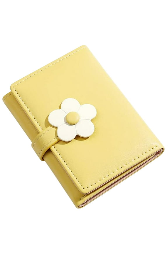 Yellow Nylon Wallet for Teens, Thread Organizer, Compact Daily Use Wallet for Boys and Girls