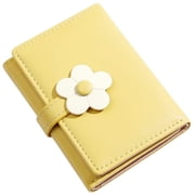 GAXIRE Yellow Nylon Compact Wallet for Teens, Thread Organizer, Everyday Use Wallet for Boys and Girls