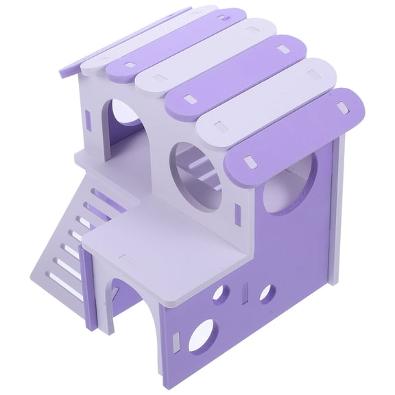 GAXIRE Indoor Guinea Pig Hideout House Violet PVC Small Pet Shelter Cozy Hideaway 1 Set
