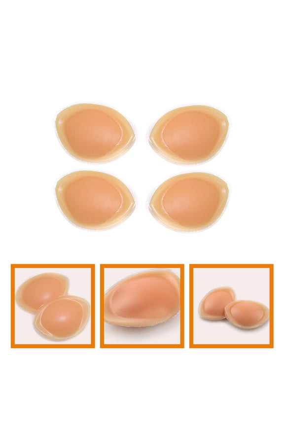 2 Pairs Silicone Bra Inserts Padding Round Comfortable Anti- for Women Sports and Everyday Wear