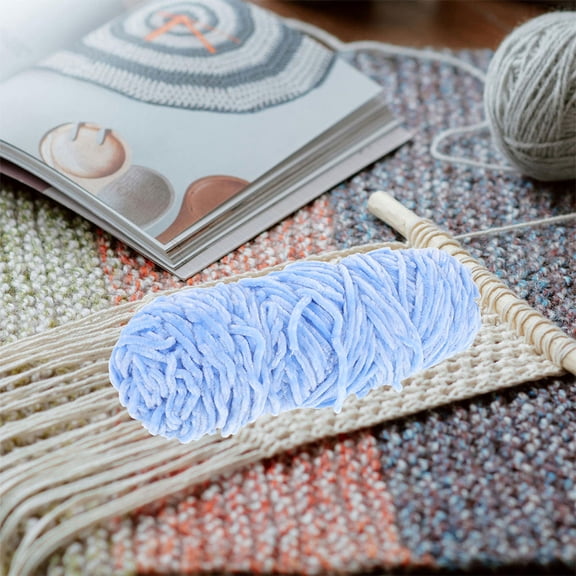 GAXIRE Sky Chunky Crochet Yarn for Beginners, 2 Rolls of Soft Polyester Yarn for Knitting and Crafting