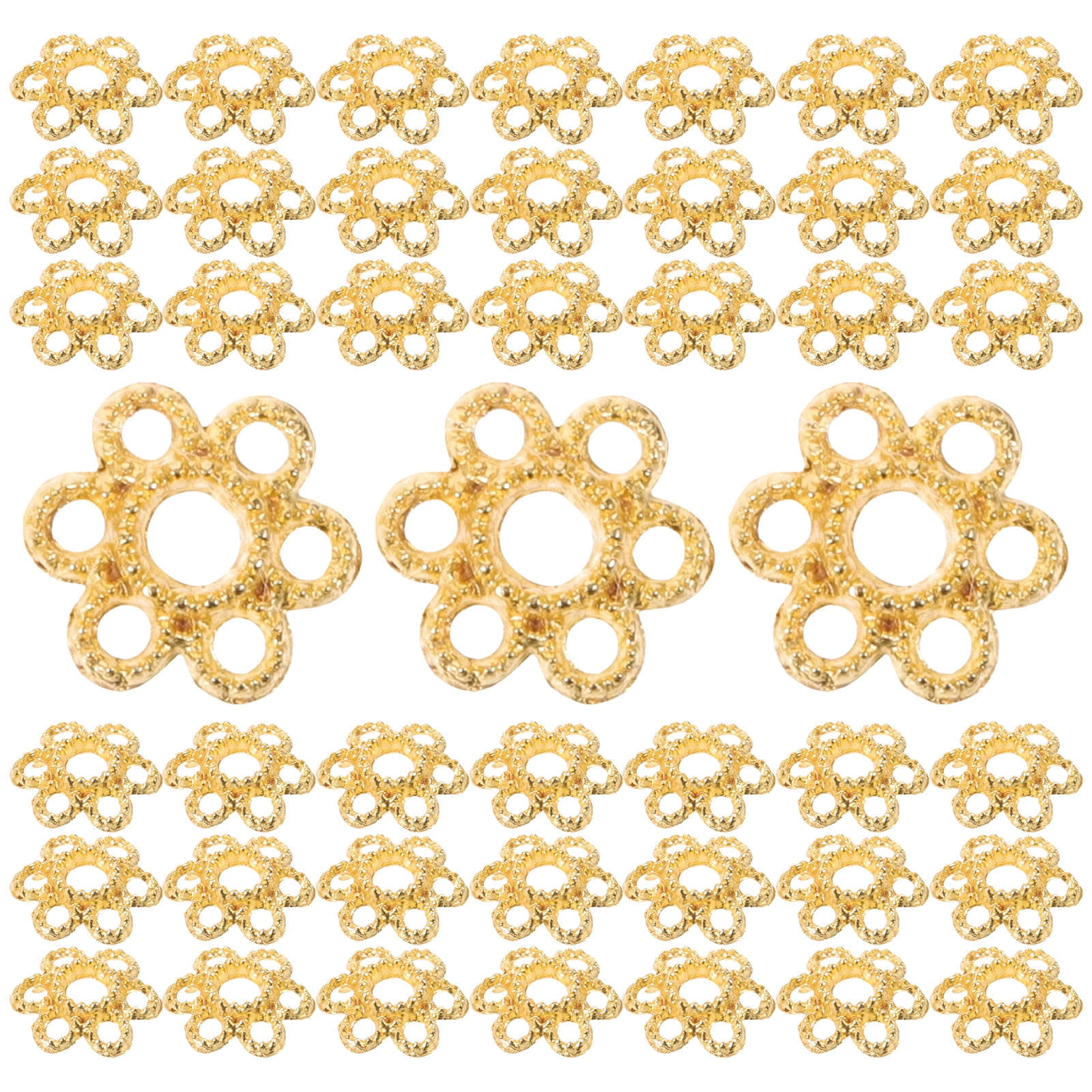 GAXIRE Alloy Flower Bead Caps Golden 200Pcs 0.2x0.2in