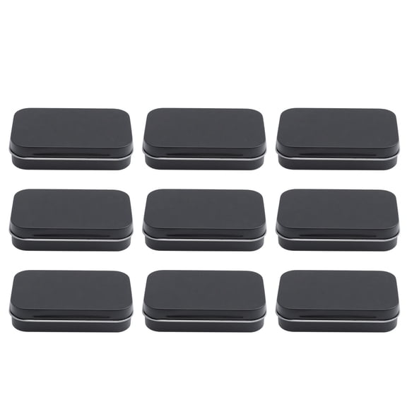 GAXIRE Metal Rectangular Boxes, Black, Lightweight Portable Storage, 20Pcs