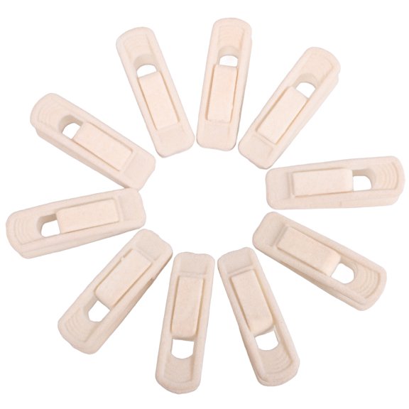 GAXIRE 20Pcs Clips for Hangers Beige Velour Laundry Clips for Drying Clothes At Home