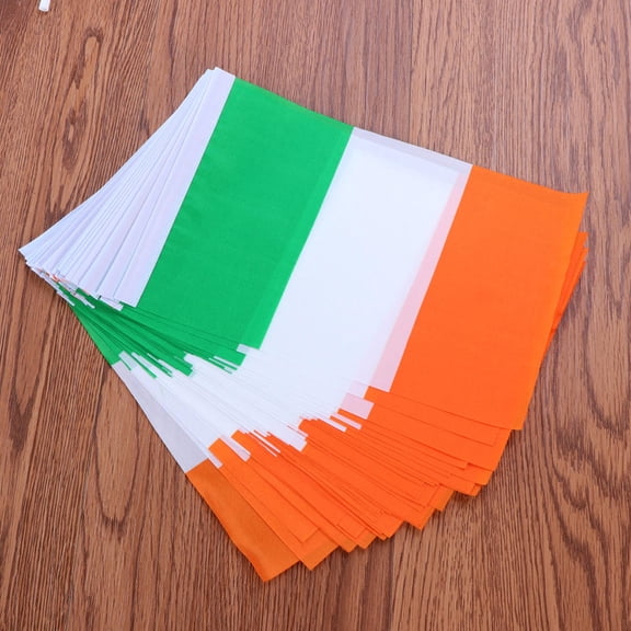 GAXIRE 20Pcs Handheld Ireland Flags for Parade and Patriotic Events 5.5in x 8.25in