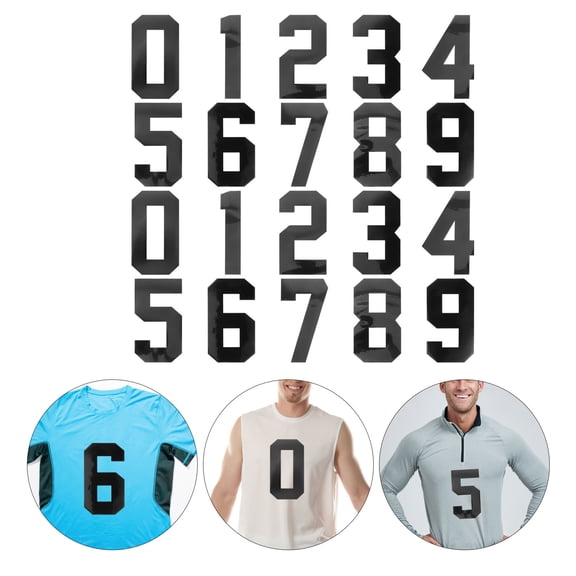 GAXIRE 20Pcs Heat Transfer Number Patches for Sports Teams and Athletes, Iron-On Athletic Letters