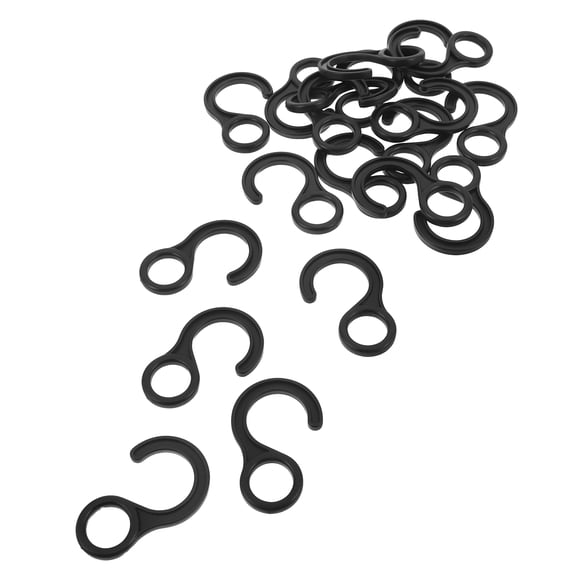 GAXIRE 20Pcs Windproof Black Camping Canopy Hooks for Outdoor Tent Setup