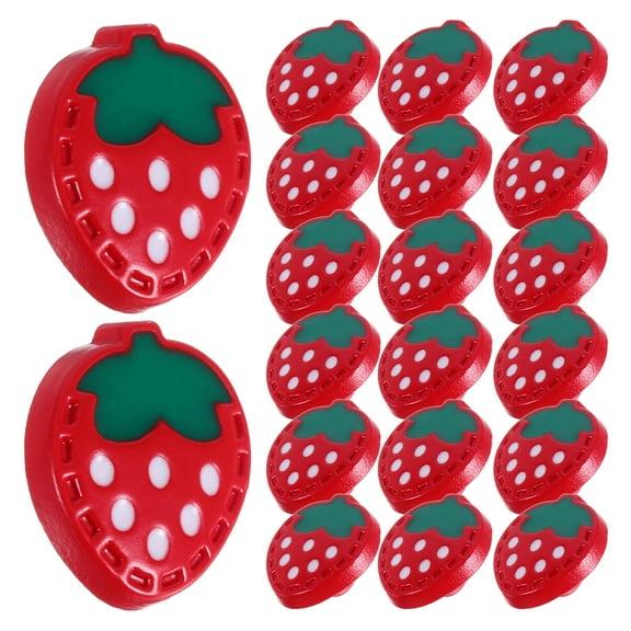 GAXIRE 20Pcs Soft Red Strawberry Sewing Buttons for Coat Sweater Clothes Decorative Craft Accessories