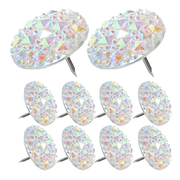 GAXIRE 20pcs Multi-colored Decorative Pushpins Rhinestone Tacks for Household, Office, Photo Display and Craft Projects
