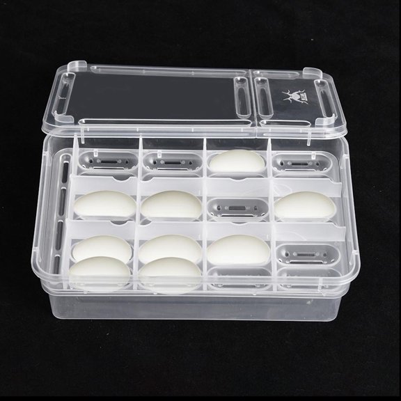 GAXIRE 24 Compartments Transparent Breeding Isolation Box Incubator Hatching Boxes for Snakes Turtle Gecko Lizard Pets