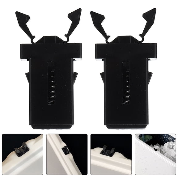 GAXIRE 24Pcs Universal Push Button Latch for Garbage Bin Lid Lock Black Plastic Easy Installation