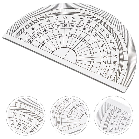 GAXIRE 24-Piece Clear Protractor Set with Transparent Drawing , Classroom, and Educational Activities