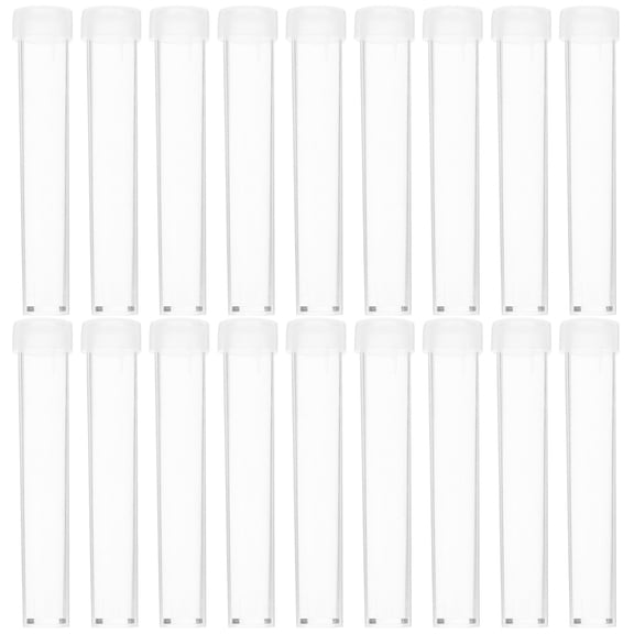GAXIRE 25Pcs Clear Plastic Tube Simple Design for Home Use