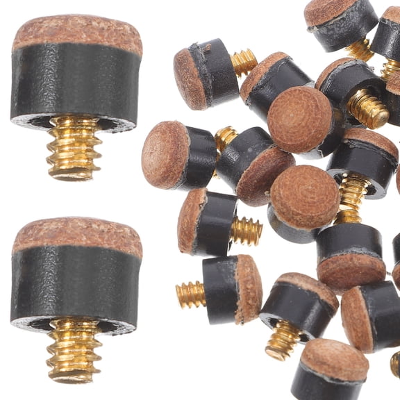 GAXIRE 25-Pack Pool Cue Tips Replacement Set for Billiards, Snooker, and Cue Sports Accessories