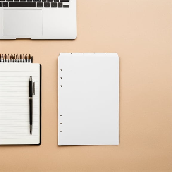 GAXIRE 25pcs White Plastic Index Dividers for Office Supplies, File Folder Organizers for School and Work