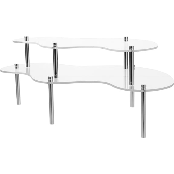 GAXIRE 25x14.4x5in Clear Acrylic Round Tiered Cake Stand for Caterers 1 Set