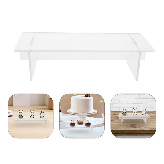 GAXIRE 2PCS Display Riser: Clear Acrylic Action Figure Display Stand Shelf Transparent Desk Organizer For Collectibles Figurines Models Home Decor