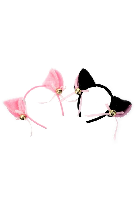 2-Pack Cat Ear Hair Hoop Headbands for Girls, Cute and Comfortable Daily Wear and Performance Accessories