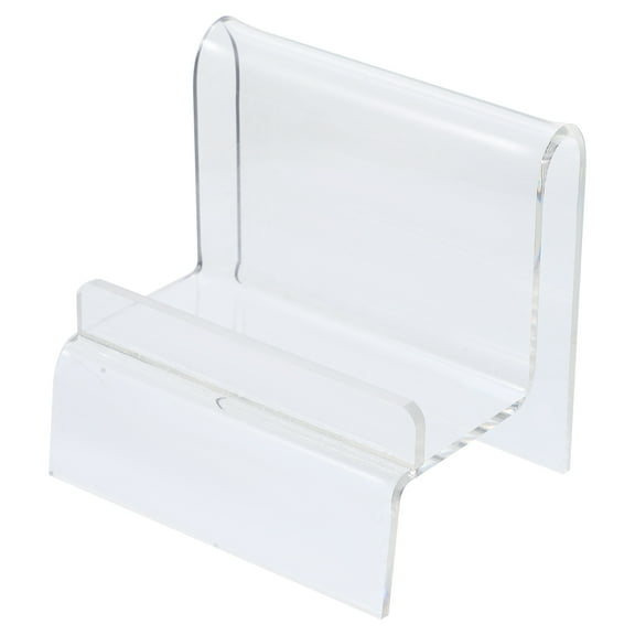 GAXIRE 2-Pack Transparent Acrylic Single Layer Display Rack Showcase for Home, Office, Retail, Clear Organizer