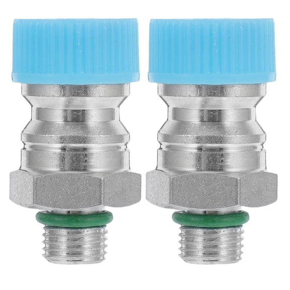 GAXIRE 2Pcs Air Conditioning Valve Kit for Universal AC Fitment Easy Install High Pressure