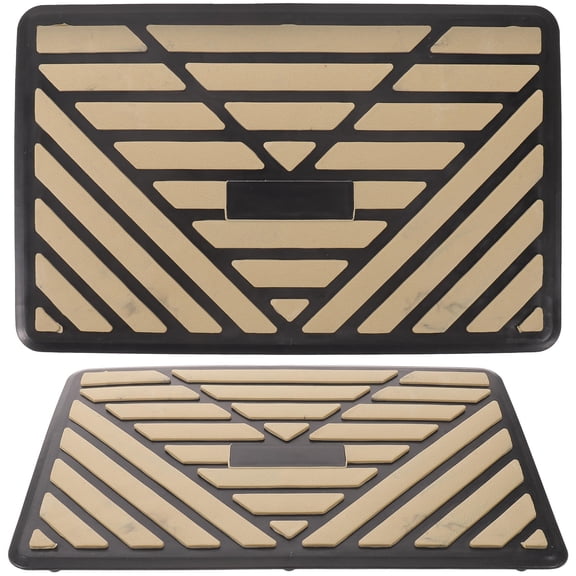 GAXIRE Beige Plastic Car Floor Mat Repair Patch for Driver Side 2Pcs