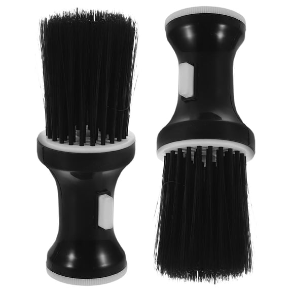 GAXIRE 2Pcs Barber Neck Brush Hair Removal Tool Plastic Black For Barbershops And Salon Use