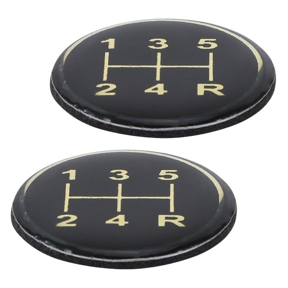 GAXIRE 2-Pack Black Manual Car Gear Shift Stickers with Anti- for Smooth and Precise Gear Shifting